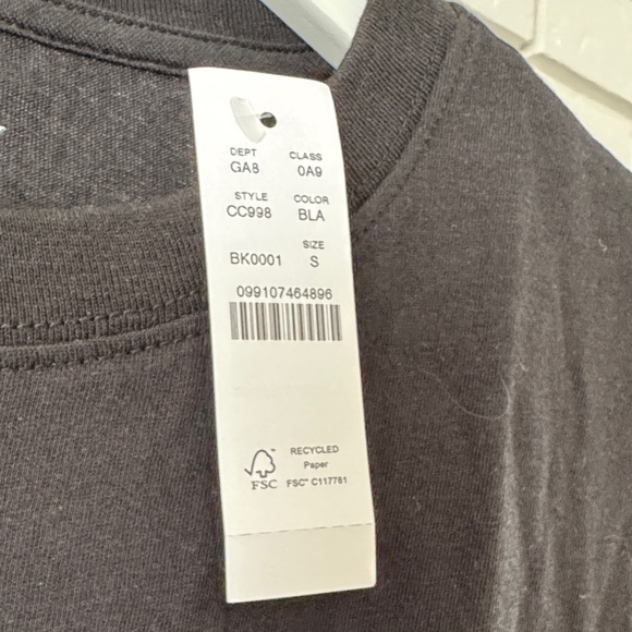 J. Crew Black Vintage Jersey Long Sleeve Tee - Picture 4 of 6